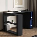 Birou, Hanah Home, Razy, 120x75x90 cm, PAL, Antracit