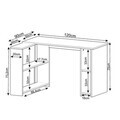 Birou, Hanah Home, Razy, 120x75x90 cm, PAL, Maro