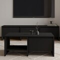 Set mobilier living, Hanah Home, Laris, PAL, Negru