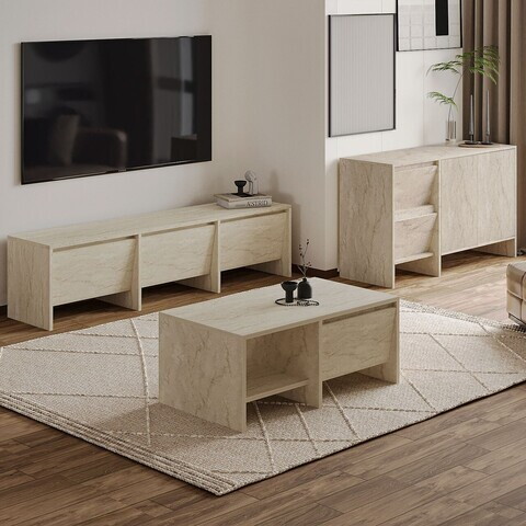 Set mobilier living, Hanah Home, Laris, PAL, Travertin