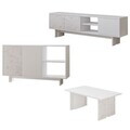 Set mobilier living, Hanah Home, Ravello, PAL, Marmură albă / albă