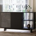 Set mobilier living, Hanah Home, Ravello, PAL, Marmură Gordion / Antracit