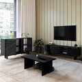 Set mobilier living, Hanah Home, Ravello, PAL, Negru