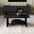 Set mobilier living, Hanah Home, Ravello, PAL, Negru