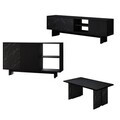 Set mobilier living, Hanah Home, Ravello, PAL, Negru