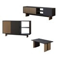Set mobilier living, Hanah Home, Ravello, PAL, Stejar cald / Antracit