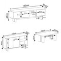 Set mobilier living, Hanah Home, Ravello, PAL, Stejar cald / Antracit