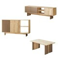 Set mobilier living, Hanah Home, Ravello, PAL, Stejar cald / Stejar safir