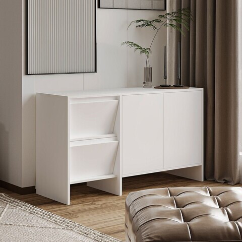 Consola, Hanah Home, Laris 130, 130x81.8x44 cm, PAL, Alb