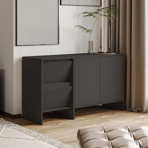 Consola, Hanah Home, Laris 130, 130x81.8x44 cm, PAL, Antracit