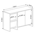 Consola, Hanah Home, Laris 130, 130x81.8x44 cm, PAL, Negru