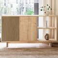 Consola, Hanah Home, Ravello, 140x80x35 cm, PAL, Stejar cald / Stejar safir
