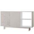 Consola, Hanah Home, Ravello, 140x80x35 cm, PAL, Alb / Marmura