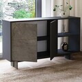 Consola, Hanah Home, Ravello, 140x80x35 cm, PAL, Marmură / Antracit