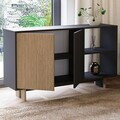Consola, Hanah Home, Ravello, 140x80x35 cm, PAL, Stejar cald / Antracit
