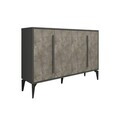 Consola, Hanah Home, Majoır, 140x95x35.3 cm, PAL, Marmură Gordion / Antracit