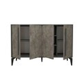 Consola, Hanah Home, Majoır, 140x95x35.3 cm, PAL, Marmură Gordion / Antracit