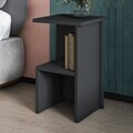 Noptiera, Hanah Home, Roisin, 29.6x50x29.6 cm, PAL, Antracit