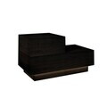 Noptiera, Hanah Home, Kayra, 70x35x38.3 cm, PAL, Black Wood