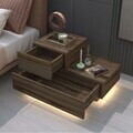 Noptiera, Hanah Home, Kayra, 70x35x38.3 cm, PAL, Nuc antic