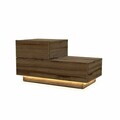 Noptiera, Hanah Home, Kayra, 70x35x38.3 cm, PAL, Nuc antic