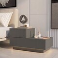 Noptiera, Hanah Home, Kayra, 70x35x38.3 cm, PAL, Antracit