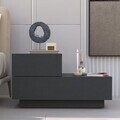 Noptiera, Hanah Home, Kayra, 70x35x38.3 cm, PAL, Antracit