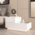 Noptiera, Hanah Home, Kayra, 70x35x38.3 cm, PAL, Alb