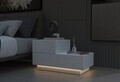 Noptiera, Hanah Home, Kayra, 70x35x38.3 cm, PAL, Alb