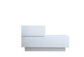 Noptiera, Hanah Home, Kayra, 70x35x38.3 cm, PAL, Alb