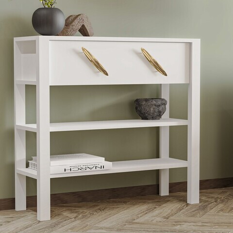 Dulap, Hanah Home, Henric, 90x85x30 cm, PAL, Alb