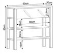 Dulap, Hanah Home, Henric, 90x85x30 cm, PAL, Nuc antic