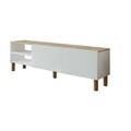Comoda TV, Hanah Home, River, 150x48.2x31.4 cm, PAL, Stejar alb / safir