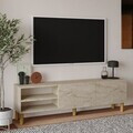 Comoda TV, Hanah Home, River, 150x48.2x31.4 cm, PAL, Travertin
