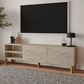 Comoda TV, Hanah Home, River, 150x48.2x31.4 cm, PAL, Travertin