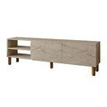 Comoda TV, Hanah Home, River, 150x48.2x31.4 cm, PAL, Travertin