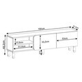 Comoda TV, Hanah Home, River, 150x48.2x31.4 cm, PAL, Travertin