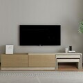 Comoda TV, Hanah Home, Nest, 180x36x30 cm, PAL, Travertin / Stejar cald