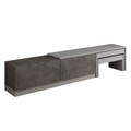 Comoda TV, Hanah Home, Nest, 180x36x30 cm, PAL, Marmură Gordion / Gri