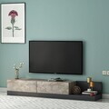 Comoda TV, Hanah Home, Major, 180x30x37 cm, PAL, Marmură Gordion / Antracit