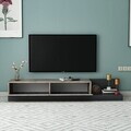 Comoda TV, Hanah Home, Major, 180x30x37 cm, PAL, Marmură Gordion / Antracit