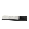 Comoda TV, Hanah Home, Major, 180x30x37 cm, PAL, Marmură Marmo / Antracit