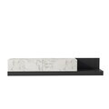 Comoda TV, Hanah Home, Major, 180x30x37 cm, PAL, Marmură Marmo / Antracit