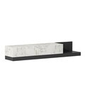 Comoda TV, Hanah Home, Major, 180x30x37 cm, PAL, Marmură Marmo / Antracit
