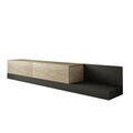 Comoda TV, Hanah Home, Major, 180x30x37 cm, PAL, Travertin / Antracit