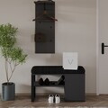 Cuier cu pantofar, Hanah Home, Lion, PAL, Antracit