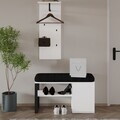 Cuier cu pantofar, Hanah Home, Lion, PAL, Alb