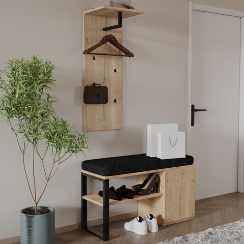 Cuier cu pantofar, Hanah Home, Lion, PAL, Maro