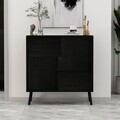 Dulap multifunctional, Hanah Home, Darien, 76.5x79.5x35 cm, PAL, Black Wood