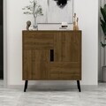 Dulap multifunctional, Hanah Home, Darien, 76.5x79.5x35 cm, PAL, Nuc Istanbul / Lemn negru